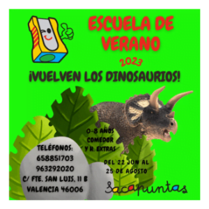 Escuela de verano en Sacapuntas, Valencia 2023