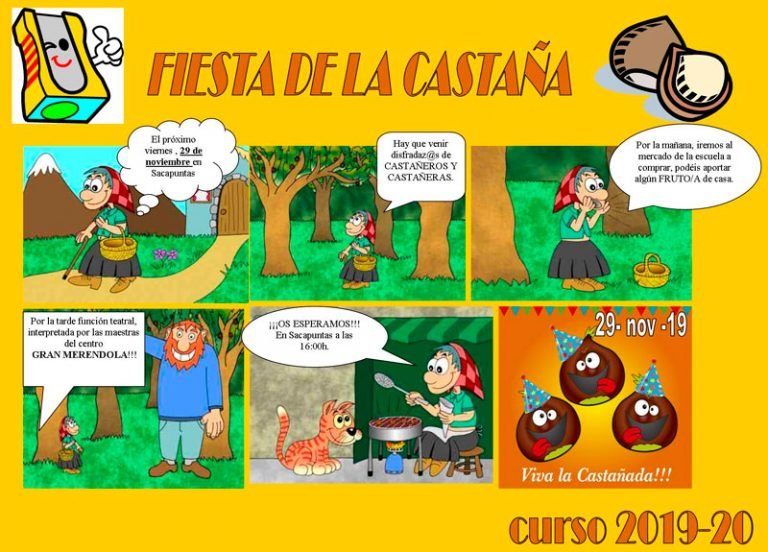 Fiesta de la castaña en Sacapuntas Valencia